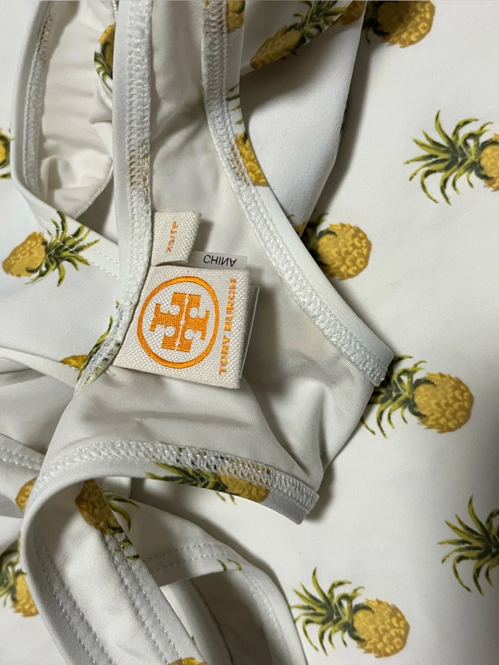 Tory Burch Mira Surf Shirt Rashguard Pineapple Swim Tank Top